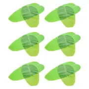 6 Pcs Table Setting Banana Leaf BBQ Meal Household Dish Mat Compact