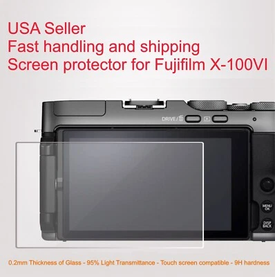 2PCS FUJI Camera Glass Screen Protector Fujifilm X100VI X100V X-T4 XT5 US Seller
