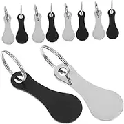 Operitacx 10pcs Quarter Holder Keychain: Portable Shopping Trolley Tokens Stainless Steel Key Ring for Grocery Shopping Cart Keychain