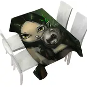 Fantasy Art Ferret and His Fairy Tablecloth