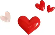 4 PCS Heart Shape Fridge Magnets, Red and Pink Love Small Decorative Magnets for Office Home Kitchen Decoration