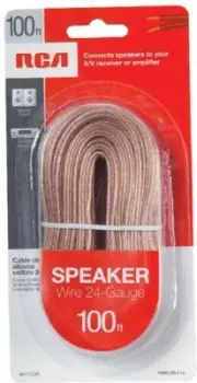 RCA AH100R Speaker Wire 24 Guage High Performance Wire 100 Foot [New Speaker]