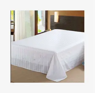 酒店賓館用的新床單被套二手價床單棉滌棉加厚加密白旅館用酒