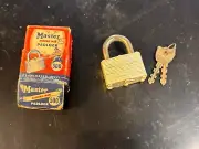 Vintage Master Padlock "Strong Boy"original Box & Keys