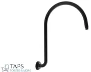 Clasico Series-Gooseneck Shower Arm- MATT BLACK