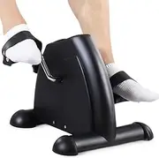 Mini Exercise Bike Pedal Exerciser,Portable Fitness Exercise Machine for Legs Arms Under Desk Stair Stepper with LCD Dis