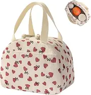 Lunch Bag for Women - Corduroy Insulated Lunch Box Cooler Bag for Work Picnic or Travel