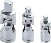 QCLCVBBFGW Easy-to-use Swivel Joint Socket Adapter Set for Automobile and Wrench Maintenance - 3-Piece 1/4" 3/8" 1/2" Drive Ratchet Socket