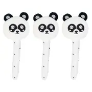 3PK Annabel Trends Mini Hand Rattle Plush Baby Sensory Animal Toy 14cm Panda