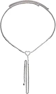 [Generic] Rhinestone Heart Waist Body Chain Jewelry Heart Crystal Thong Panties G String Brief Rhinestone Thong Bikini Crystal Waist Belly Chain for Women