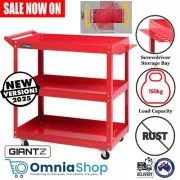 Giantz Tool Cart 3 Tier Parts Steel Trolley Mechanic Storage Organizer Red New