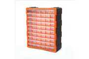 60PC Storage Bin Part Organiser Drawers Cabinet Tool Box Chest Plastic With Dividers
