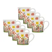 8PK Ashdene Playful Bunnies Beverage Drinking Coffee/Tea Mug Drinkware Assorted