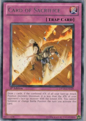 B131 YUGIOH TRAP CARD CARD OF SACRIFICE DP10-EN029