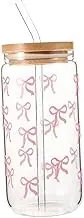 MOTHNUR Glass Sippy Cup Coffee Mug Straws Coffee Cups with Lids Drinking Jars Cute Water Bottles Cute Mug Large Straws for Smoothies Girl Water Bottle Drinking Glasses with Lids Wood