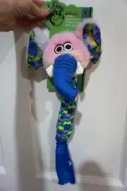 NWT MULTIPET PET ENVY DOG TOY BRAIDED ROPE ANIMAL ELEPHANT 15"