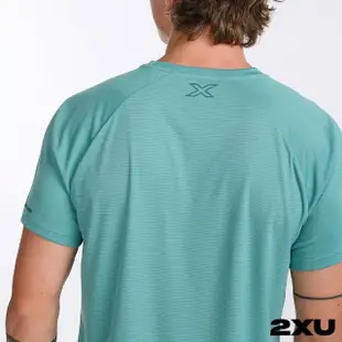 【2XU】男 Aero運動短袖上衣(湖水綠/反光綠)
