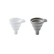 2Pcs Flexible Folding Silicone Funnel Kitchen Portable Large Caliber Funnels