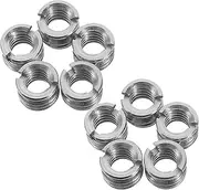 10pcs 1/4 to 3/8 Screw Thread Adapter Mic Stand Adapter Microphone Stand Adapter Tripod Screw Adapter Tripod Accessories Adapter Thread for Microphone Adapter for Mic Silver Steel