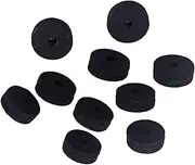 TOYANDONA Cymbal and Drum Felt Washer Set 10 Pieces 40mm Diameter Washers for Bass Drum Guitar and Cymbal Clutch Black