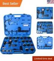 Universal 28pcs Coolant Pressure Tester & Vacuum Refill Kit - Color Coded System