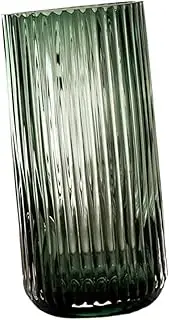 CORHAD Elegant Vertical Stripes Glass Vase for Flower Arrangement Home Hotel Decor Made of Strong Glass