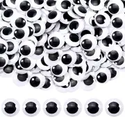 150Pcs 30Mm Plastic Wiggle Googly Eyes Self Adhesive Black round Sticker Eyes DI