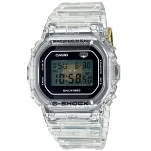 CASIO 卡西歐 G-SHOCK 40週年限定 獨特透視錶面 半透明 經典方型 DW-5040RX-7_42.8mm