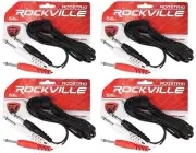 4 Rockville RCDSTR10B 10' 1/4" TRS to Dual Mono 1/4" TS Y-Cable 100% Copper