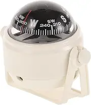 Toddmomy Iron Car Compass Dashboard White Vehicle Dashboard Compass Abs Car Compass Car Compass Ball