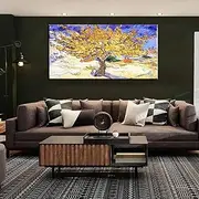Vincent Van Gogh Painting Poster Canvas Print Wall Art- Mulberry Tree- Large Size(unframed,(80x160cm)32x64 inch) Wall Decor for Living Room,Bedroom,Dining Room,Office