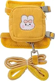 Minkissy Pet Backpack Dog Backpack Dog Leash Backpack Hands Leash Leashes for Small Breed Dogs Dog Saddle Bag Rucksack Backpack Adorable Pet Back Bag Backpack with Leash Strap Belt