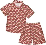 [Caihoyu] Toddler Baby Boy Short Sleeve Shirt Top+shorts Suits Toddler Boy Clothes Summer Clothes Set