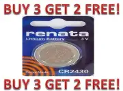 CR2430 RENATA WATCH BATTERIES 2430 (1 piece) New BUY 3 GET 2 FREE!!