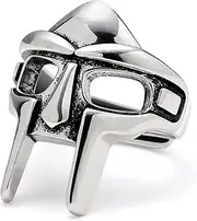 [Yumikoo] DOOM Mask Ring for Men Adjustable Ring Gladiator Style Titanium