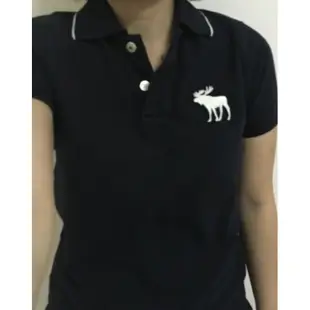 女生可穿 美國 abercrombie kids bluff mountain polo 麋鹿網眼POLO衫 青年版XL