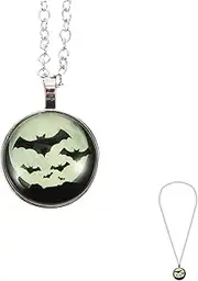 [COLLBATH] Comfortable Wear Bat Time Necklace Glow Dark Feature for Halloween Costumes