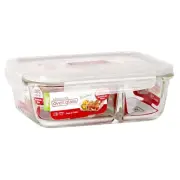 Lock & Lock - Boroseal Heat Resistant Glass 950ml Rectangular with Divider