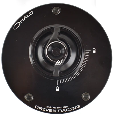 DRIVEN RACING HALO GAS FUEL CAP & BASE BLACK KAWASAKI Z650 650 Ninja 2017-23