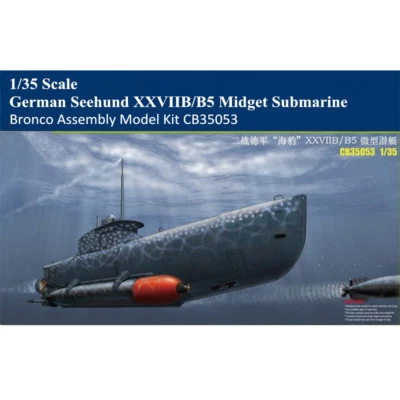 Bronco CB35053 1/35 German Seehund XXVIIB/B5 Midget Submarine Assembly Model Kit