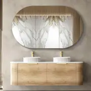 1500mm OTTI Bondi Natural Oak Wall Hung Vanity and Tall Boy and Shaving Cabinet