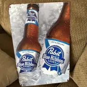 PABST BLUE RIBBON LIGHT In Bottles Colorful Metal Sign 11.8”x7.9”