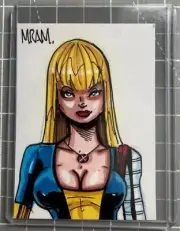 Original Signed MRAM Magik Illyana Rasputin New Mutants Marker Sketch Card
