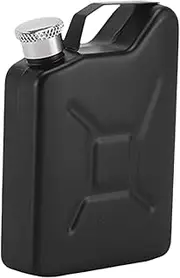 Generic Hip Flask, Pocket Flask, Mini Water Bottle, Lightweight Portable Drinkware Accessory for Outdoor Travel, Hiking, Picnic, BBQ, Black