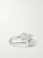 [Fabergé] Fabergé - Emotion 18-karat White Gold, Diamond And Ruby Ring - Silver - 7 7 Silver