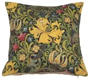 Golden Lily Black William Morris European Cushion Cover