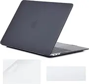 COATIT for MacBook Air 13 inch Case A2337 M1 A2179 A1932 2022 2020 2018, for MacBook Air 13.3 Inch Case Hard Shell & Keyboard Cover & Screen Protector,Matte Black