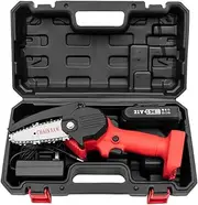 Mini Chainsaw Cordless Handheld 4 Inch Electric Portable Chainsaw, Woodworking Chainsaw Pruning Shears Branch Wood Cutting Chainsaw