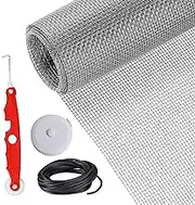 Screen Door Replacement,Sliding Screen Mesh Replacement | 157x47 Inch, Heavy-Duty Roll, Sliding Door Repair Kit, Pet Proof for Porch, Patio