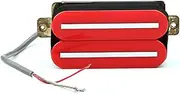 1Set Electric Guitar Humbucker Dual Coill Dual Rail Guitar Pickup with 57mm Steel Guitar Pickup Set (Color : Pink 2Pcs) Red One Size